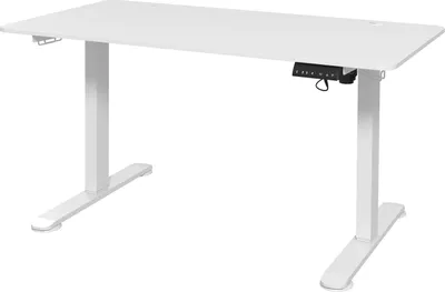 Produktbild von Höhenverstellbarer Schreibtisch 140X70Cm Elektrisch Computertisch 4 Memory Ergonomisch Sitz Stehpult Haken Anti-Kollision Weiß