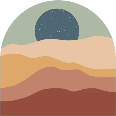 Produktbild von Vorgekleisterte Vliestapete mit riesigen Wandbildern – DÜNE UND STERNE – 120 x 120 cm