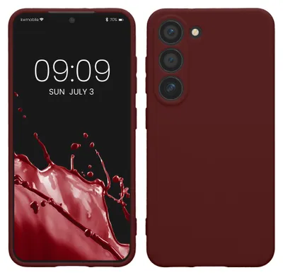 Produktbild von kwmobile Handyhülle für Samsung Galaxy S23 Hülle - weiches Handy Silikon Case - Schutzhülle Cover - Bordeaux Violett