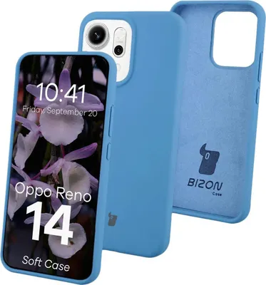Produktbild von Silikon Handyhülle für Oppo Reno 14, Bizon Soft Case, Blau