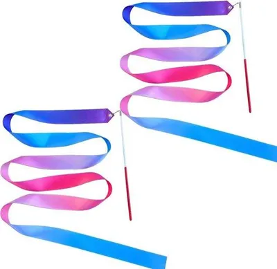 Produktbild von Buntbanden für Rhythmische Gymnastik, 2er Set, Farbenfroh, Für Schule und Zuhause