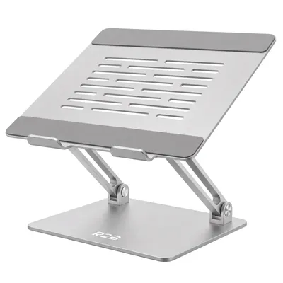 Productafbeelding van R2B Laptopstandaard, geventileerde laptophouder, opvouwbare laptopstandaard, notebookstandaard, Macbookstandaard, laptopbeugel, in hoogte verstelbaar