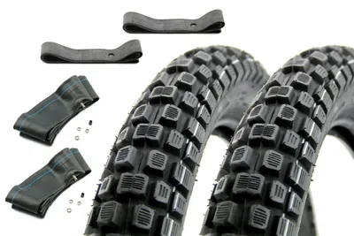 Produktbild von 2 Cross Reifen 2,75 x 16 Zoll VeeRubber 46J VRM186 Enduro Schlauch Felgenband