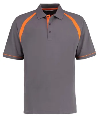 Produktbild von Kustom Kit - "Oak Hill" Poloshirt für Herren LT4015 (XL) (Holzkohle/Orange)