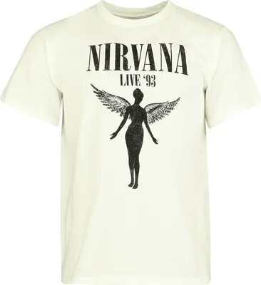 Produktbild von Nirvana T-Shirt Herren Live '93 weiß Band-Merch, Bands 100% Baumwolle S