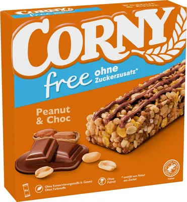 Image de CORNY 3011270 CORNY free Peanut & Choc Müsliriegel 6 Riegel