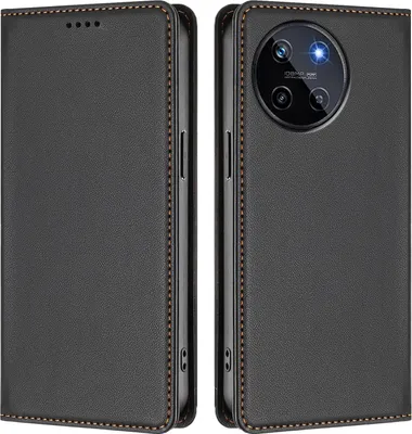 Immagine prodotto di Custodia per telefono cellulare per Realme 11 4G, Flip Cover in Finto cuoio antiurto magnetica con supporto nero