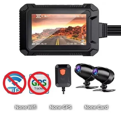 Image de Enregistreur vidéo pour moto à double caméra et double canal, boîte noire