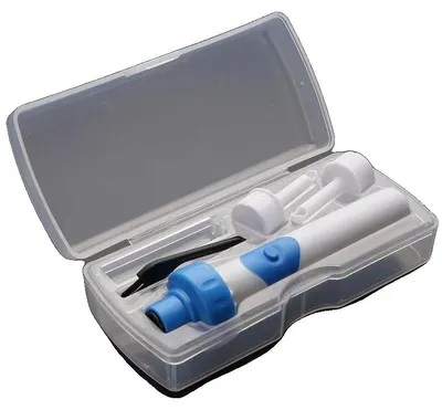 Image de Kit d'élimination du cérumen, aspiration électrique, modèle portable, bleu