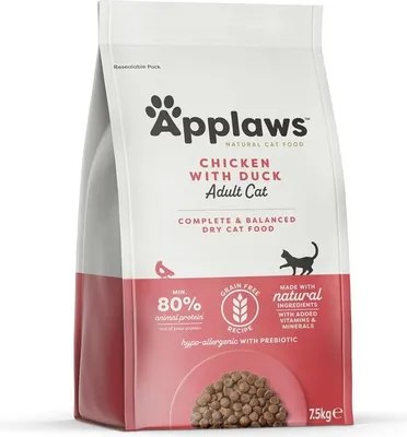 Produktbild von APPLAWS Chicken with duck - trockenfutter für Katzen - 7 5kg