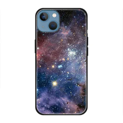 Produktbild von König Design Hülle kompatibel mit Apple iPhone 13 Kunststoff Soft Handyhülle - Handy Case Universum