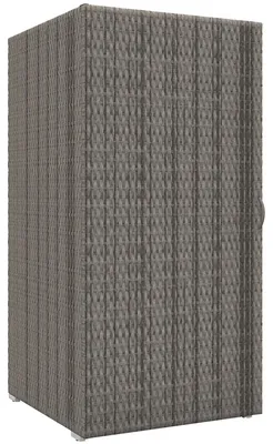 Produktbild von Gartenschrank aus PE-Rattan mit 2 F?chern, 60 x 63 x 120 cm, Grau