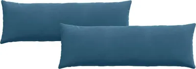 Immagine prodotto di vidaXL Cuscino per divano 2 pezzi blu 120 x 40 cm in tessuto a coste