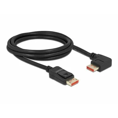 Produktbild von Delock DisplayPort Kabel Stecker gerade zu Stecker 90 Grad rechts gewinkelt 8K 60 Hz 2 m