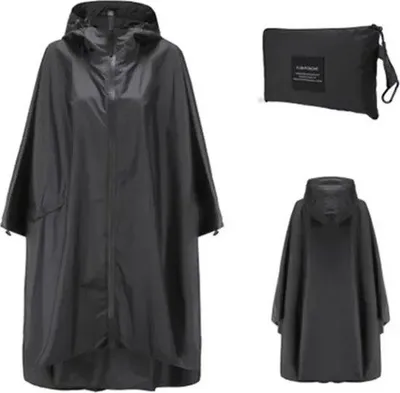 Produktbild von Famanu Poncho Wasserfest - Uni - Schwarz