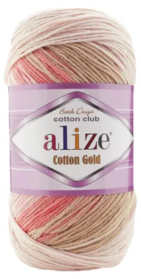 100g Farbverlaufsgarn Alize Cotton Gold Batik mehrfarbig Strickgarn Häkelgarn