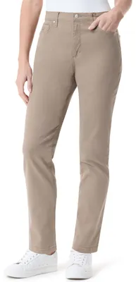 Immagine prodotto di Jeans da donna Gloria Vanderbilt, modello Amanda Classic, vita alta e gamba leggermente affusolata, taglia piccola, colore nocciola