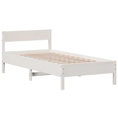 Obrázok produktu pre Posteľ bez matraca biela 100x200 cm borovicový masív