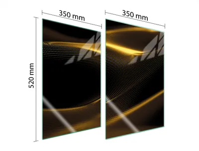 Produktbild von Glasschutzplatte Für Küche 2X35X52 Gold