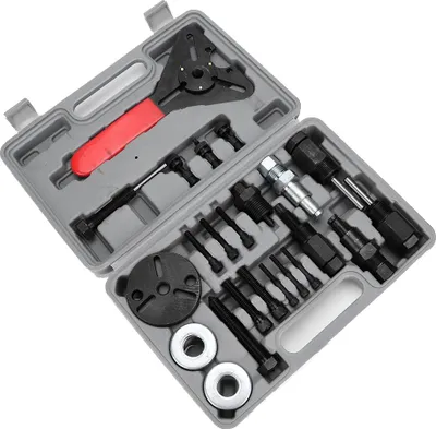 Image de kit d'outils 23 pièces pour enlever l'embrayage du compresseur A/C, extracteur de moyeu, outils pour voiture