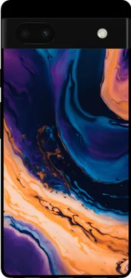 Produktbild von Smartphonica Handytasche für Google Pixel 6A mit Marmordruck - TPU-Rückseite Abdeckung Fall Marmor-Design - Blau