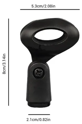 Immagine prodotto di 2 pezzi: supporto universale in plastica per microfono con morsetto flessibile per