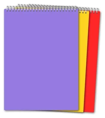 Produktbild von A4-Heft mit 80 Seiten, Spiralbindung, kariertes Papier, gemischte Farben, Marke PENMATE