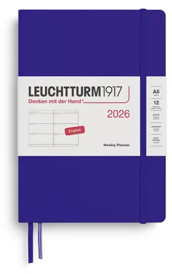 Produktbild von LEUCHTTURM1917 372713 Wochenkalender Medium (A5) 2026, Ink, Englisch