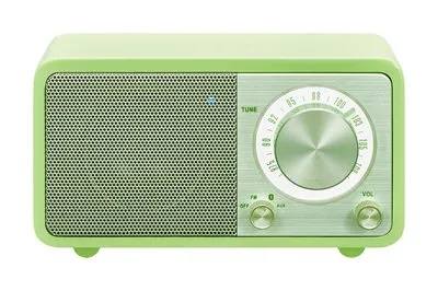 Produktbild von Sangean Genuine mini WR-7 grün tragbares Retro-Tischradio mit Bluetooth