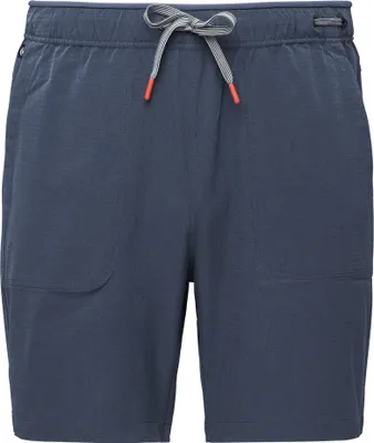 Dunkelblaue M Sequence Shorts von Black Diamond; geeignet für Klettern und Bouldern; mit elastischem Bund und Taschen.