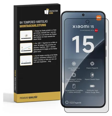 Produktbild von 2x 9H Panzerglas für Xiaomi 15 FULL COVER matt Anti-Reflex entspiegelt echtes Tempered Glass Panzerfolie Displayschutz Schutzglas Hartglas Schutzfolie Screen-Protector