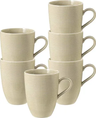 Produktbild von Seltmann Weiden Beat Sandbeige Becher mit Henkel 0,35l 6er Set
