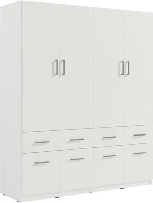 Produktbild von Breiter Kleiderschrank 181 CERETE 5 - weiß