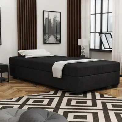 Obrázok produktu pre Čalúnená jednolôžková posteľ 80x195 ARMANDA 1 - čierna