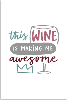 Produktbild von MuchoWow® Poster Dieser Wein macht mich ehrfürchtig - Text - Wein - Sprichwörter - Trinken 20x30 cm - Papierdruck