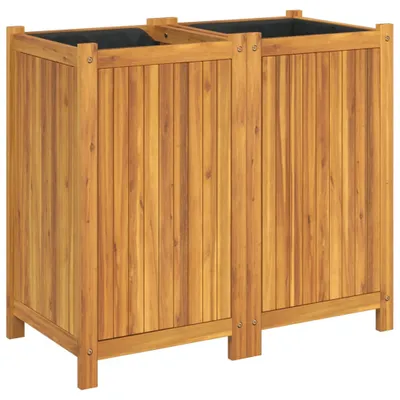 Produktbild von Pflanzkübel mit Einlage 84x42x75 cm Massivholz Akazie