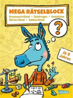 Immagine prodotto di Mega Rätselblock - Kreuzworträtsel, Quizfragen, Knobeleien, Wörterrätsel, Zahlenrätsel