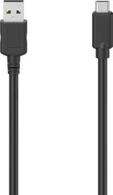 Immagine prodotto di Hama 00300069, 0,75 m, USB A, USB C, USB 2.0, 0,48 Gbit/s, nero