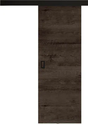 Produktbild von KIER FURNITURE Schiebetür Komplettset WERDI Sliding Door, Raumteiler Schiebetür Esche Dunkel 66x205x1,6 cm