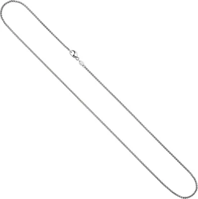 Produktbild von 1,8mm Kette Zopfkette aus 585 Gold Weißgold Halskette Halsschmuck, 45cm