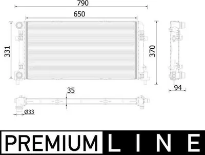Image de Radiateur Skoda Rapid 12-, Audi A1 14-
