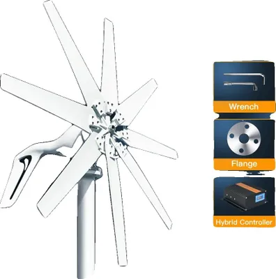 Image de Générateur éolien, fonctionnement silencieux, installation facile, contrôleur hybride MPPT, 1000W, 24V