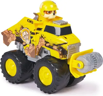 Produktbild von Paw Patrol Rescue Wheels - Rubbles Bulldozer Monstertruck mit Rubble Hundefigur