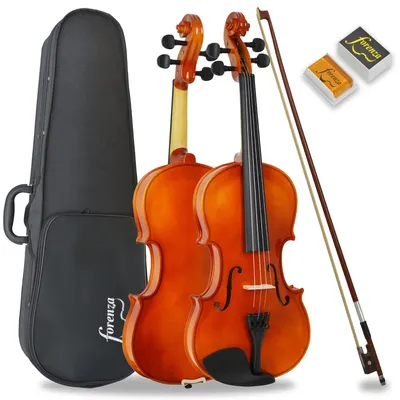 Imagen del producto de Violín Forenza Uno-Serie 4/4, de madera natural – Violín para estudiantes, con estuche y accesorios