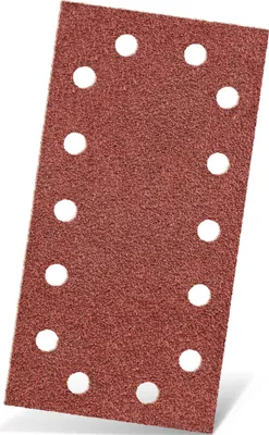 Produktbild von MENZER Red Klett-Schleifblätter, 230 x 115 mm, 14-Loch, f. Schwingschleifer, Normalkorund (50 Stk.) K40