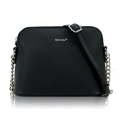 Produktbild von Umhängetasche Kette Schulterriemen Abendtasche,Damen Kleine Umhängetasche schlichter Optik Handtasche für Bankett Party (Schwarz)