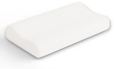 Obrázek produktu pro Potah na polštář do ortopedického polštáře, rozměry 55 x 35 x 12/10 cm, bílá barva, elastická tkanina