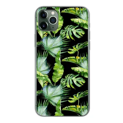Produktbild von MuchoWow® Handyhülle Schutzhülle Hülle für iPhone 11 Pro Max Palmwedel - Tropisch - Muster Silikon Softcase Handy Hülle - Schutz
