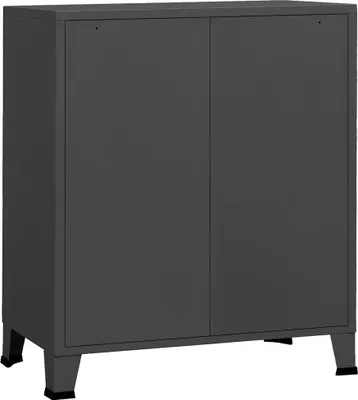 Produktbild von vidaXL Industrial Kommode mit Schubladen Anthrazit 78x40x93 cm Metall