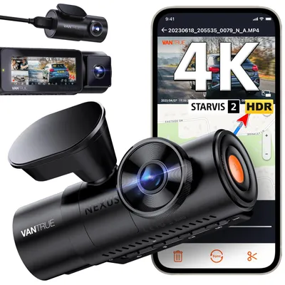Zdjęcie produktu dla Dashcam 3-kanałowa 4K z podczerwienią, system monitoringu parkowania, z Wi-Fi i GPS